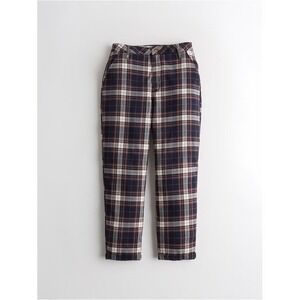 Hollister Plaid Trousers 29 Navy Blue Burgundy
